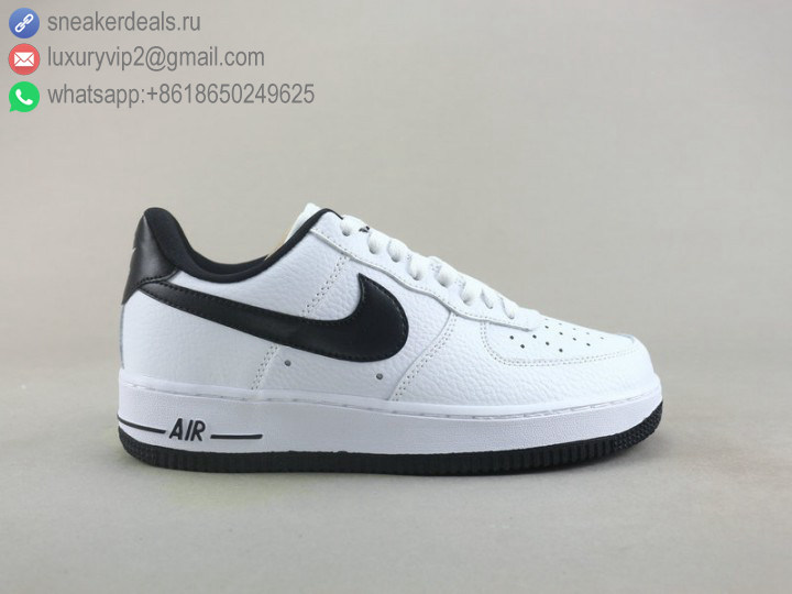 NIKE AIR FORCE 1 LOW '07 SE WHITE BLACK UNISEX LEATHER SKATE SHOES